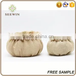 10cm Height Pleasant Jute Burlap Linen Material Flower Pot Price thumbnail-3