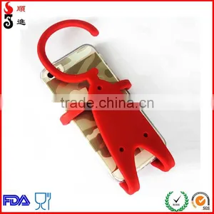 Unique Flexible Hang It On Silicon Cell Phone Holder Car Home Hanger Mount Stand thumbnail-1