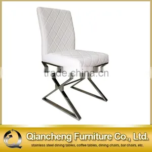 Stitching PU Cover Dining Chair With Modern Special Shape Legs thumbnail-4