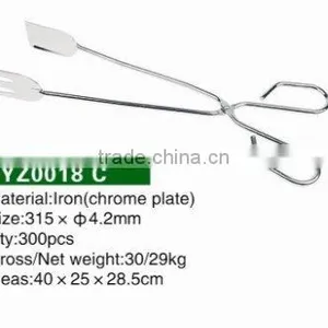 YZ0018C Food Tong Iron With Powder Coating Plastic Coating Handle thumbnail-1