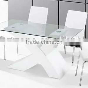 X01 X Shape Top Heavy-duty Stainless Steel Dining Table Base and Chairs thumbnail-5