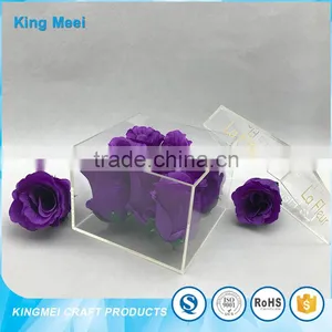 Heart Shape High Quality Gift Acrylic Storage Rose Box thumbnail-2