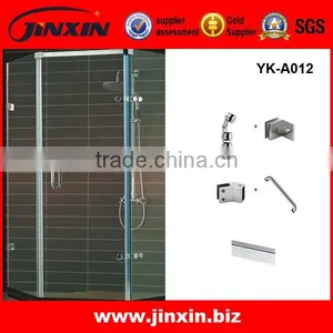 Sliding Open Tempered Glass Frameless Bathroom Door Folding Interior Glass Doors thumbnail-1