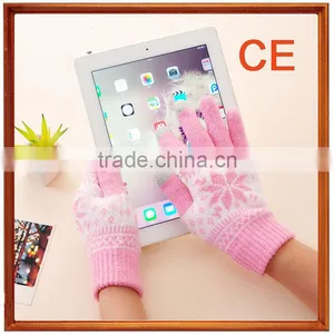 Ladies Fashion Ladies Fashion Touch Screen Gloves Smart Phone 3 Finger Touch Screen Gloves thumbnail-1