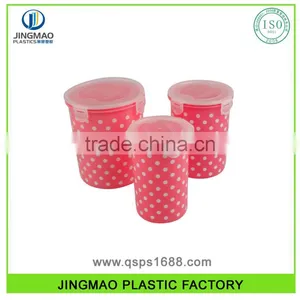 Cylindrical Shape Microwave PP Plastic Food Storage Container thumbnail-1
