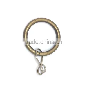 Steel Ring Loose Eyelet For Curtain Rod Inside Diameter 35mm Antique Brass Colour thumbnail-1