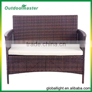 Outdoor Garden Wicker Rattan Furniture With Beige Cushion thumbnail-2