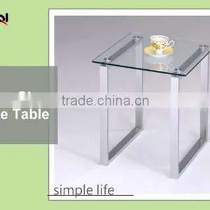 Tempered Glass Modern Design Small Square Table thumbnail-1