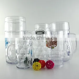 800ml Bpa Free Food Grade Wholesale Plastic Drinking Beer Mug With Handle thumbnail-1