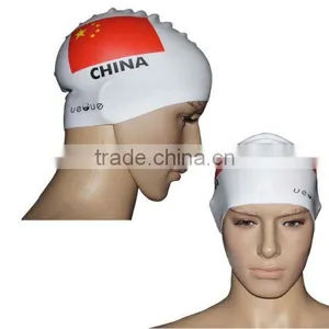 New Design Flag Silicone Swimming Cap thumbnail-1