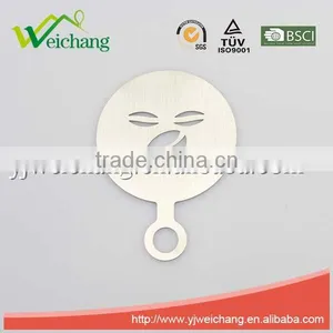 WCTS339 Cappuccino Coffee Barista Stencils Coffee Template Tools Accessories,stainless Steel thumbnail-1