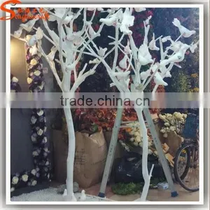 Artificial no Leaves of Tree Trunk White Wooden Trunkdecoration Fiberglass Artificial Trunk for Sale thumbnail-5