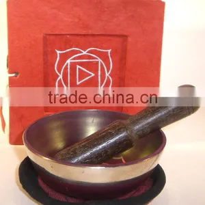 High Quality Handmade in Nepal Root Chakra Tibetan Singing Bowl thumbnail-1