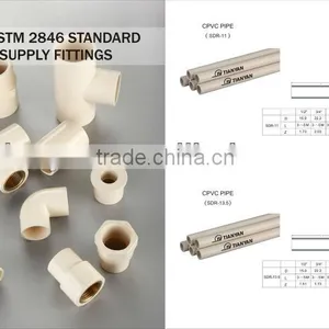 ASTM 2846 CPVC FITTINGS PIPES FOR HOT WATER SUPPLY thumbnail-1