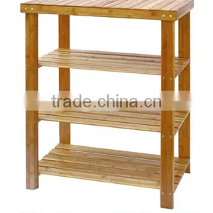 Bamboo 4 Tier Shoe Rack, Shoe Shelf for Home-Using thumbnail-5