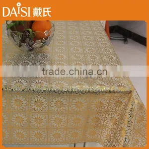 137CM*20M Beautiful and Elegant Golden PVC Lace Table Cloth thumbnail-2