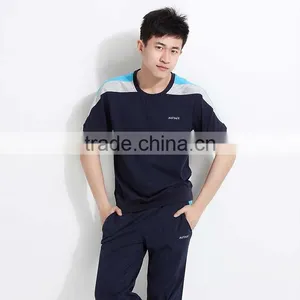 Brief Embroided O-neck Short Sleeve With Pants Men' Sport Suit thumbnail-1