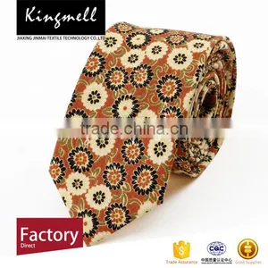 Digital Printing Flowers Custom-made Cotton Men's Ties thumbnail-3