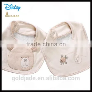 Custom 100% Cotton New 2014 Embroidery Cartoon Baby Bibs thumbnail-1