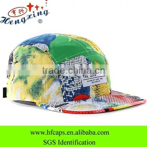 Fashion 5 Panel Hat no Minimum Custom Colorful 5 Panel Flat Brim Hat thumbnail-1