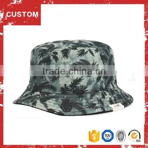 Cool Short Brim Wholesale Custom Logo Hawaii Printing Floral Bucket Hat thumbnail-1