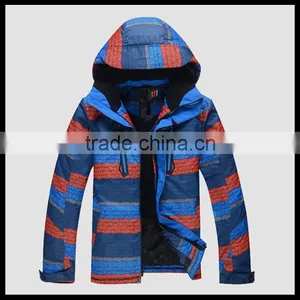 Down Feather Men Colorful Ski Jacket With Hood thumbnail-1
