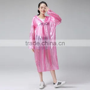 Beautiful Promotional Wholesale Adult Practical 100% PVC Raincoat Fabric thumbnail-2