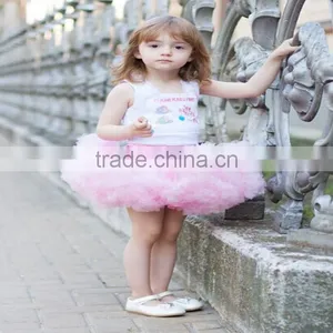 High Quality Wholesale Colorful Kids Chiffon Pettiskirt Tutu For Toddler Girls thumbnail-4