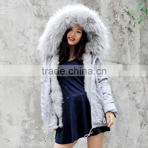 CX-G-P-05R Fashion Outwear Apparel Winter Real Fur Woman Coat Parka thumbnail-1