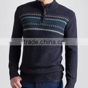 High Quality Men's High Neck Zip Sweater (BKNM24) thumbnail-1