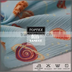 100 % Cotton Crepe Printed Fabric for Women's Homewear thumbnail-2
