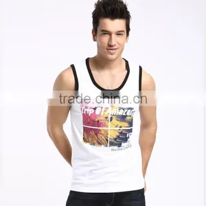 Custom White Printed Cheap Training Vest thumbnail-1