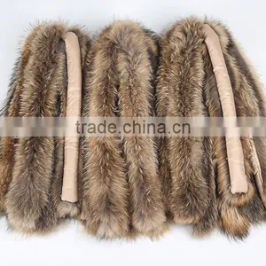 BBG-H-9 Natural Color Real Raccoon Fur Trim for Hood thumbnail-4