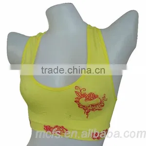 Flower Yellow Bra Top Wireless Girls Underwear Tube Bra Seamless Sexy Bra Lingerie thumbnail-2