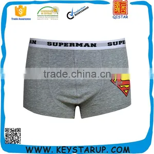 Superman Pattern Boxers Grey Solid Underwear for Male thumbnail-1