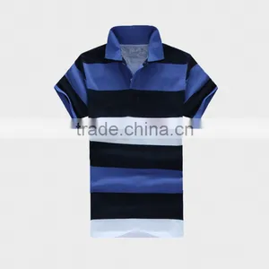 Stripe Men's Polo Shirt With Ribbon thumbnail-1