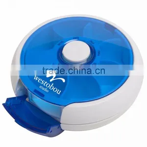 Push-It Pill Dispenser - Has a Push Button Center to Rotate Daily Dosage of Tablets or Capsules and Comes With Your Logo thumbnail-6