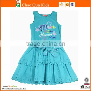 Girls Cotton Frock Designs in Green Color for 2-8years Children Small Girl thumbnail-1