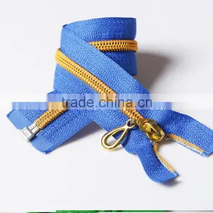 #5 Open End Golden Teeth Nylon Zippers, Zipper Nylon thumbnail-1