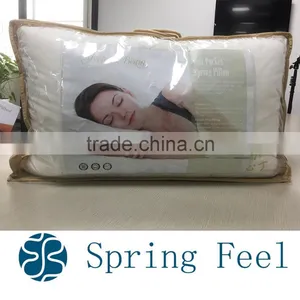 Top Grade 100% Cotton Shell Fabric Pocket Spring Coil Pillow thumbnail-6