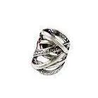 Silver Black Stainless Steel Rings for Men With 2 Tone , Fancy Cute Braided thumbnail-1