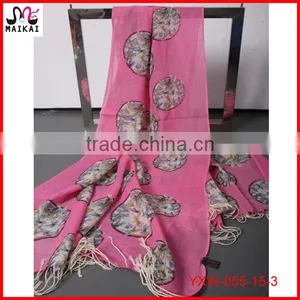 Animal Print Wool Pashmina Women Scarf Winter 2015 thumbnail-3