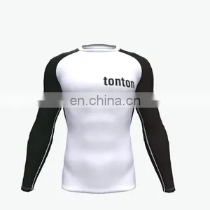 Mens High Quality Fitness Compression Shirt Rash Guard Rashguard thumbnail-1