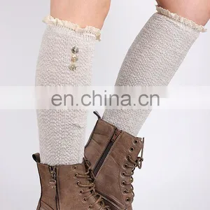 2016 New Arrival 3 Buttoned Lace Boot Socks Warm Winter Boot Cuffs thumbnail-1