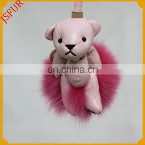 Stylish Bag Accessory With Fox Fur Pom Pom Doll Keychain thumbnail-2