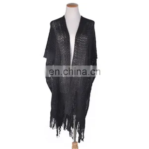 TOROS Hot Sale Black Lady Poncho Blanket thumbnail-2