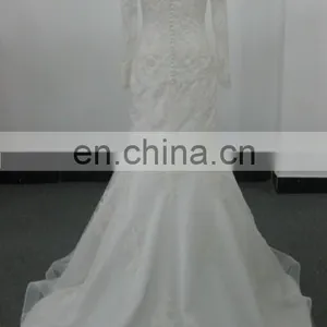 EBX-10 Long Sleeve off Shoulder Lace Wedding Dress thumbnail-2