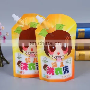 Factory Customized 300ml Stand up Matte Laundry Detergent Spout Pouch With Spout Tap for Baby Clothes Washing thumbnail-1