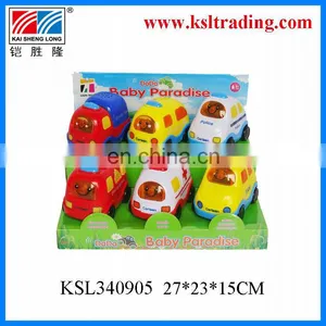 6 Pcs Newest Kids Cartoon Plastic Toy Wind up Car thumbnail-1