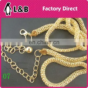 Lastest Custom Made Lady Decoration Metal Waist Chain Metal Fashion Jewelry Waist Belt thumbnail-4